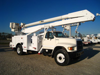 Ford F700 60 foot work height bucket truck.