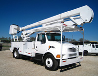 Sterling Acterra 2 man rotating basket bucket truck.