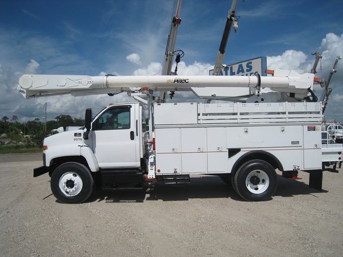 White Bucket Truck.