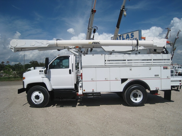 White Bucket Truck.