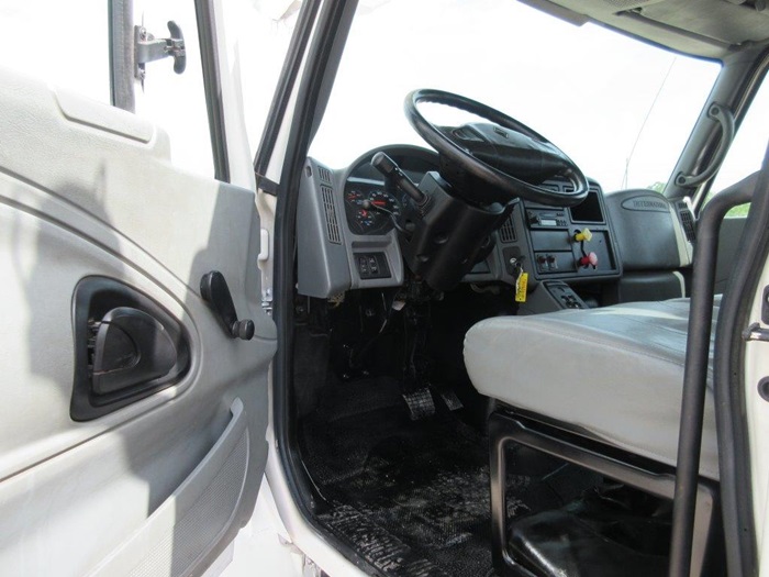 Bucket truck interior.