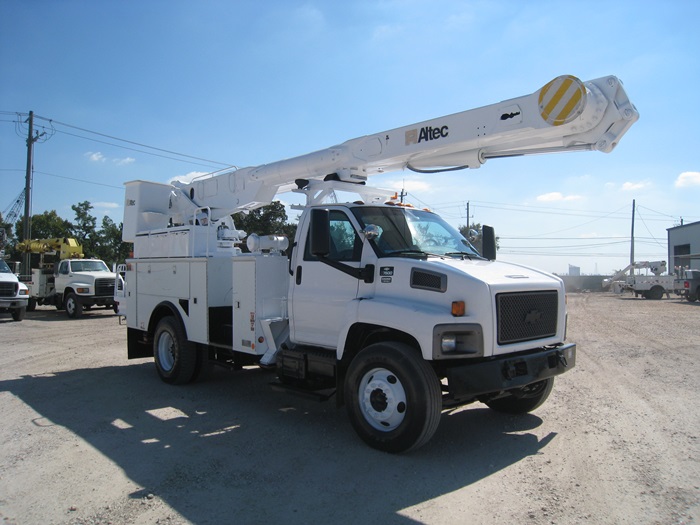 Bucket Trucks with Outriggers.