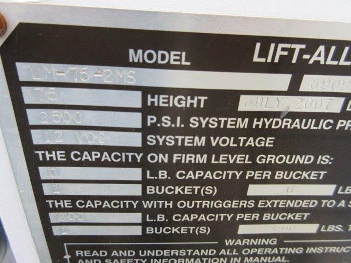 Bucket Truck Information.