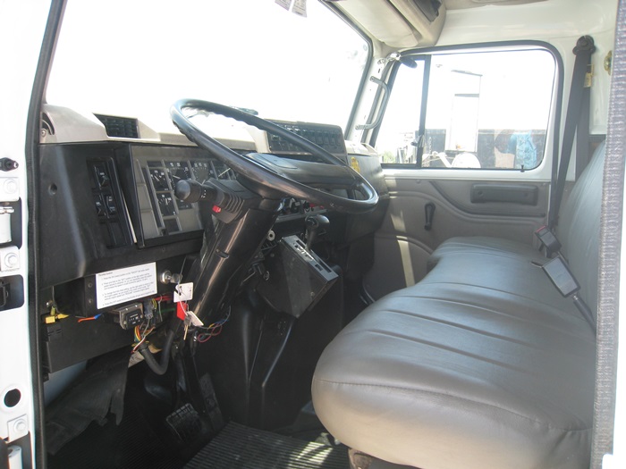 Cabin in bucket truck.