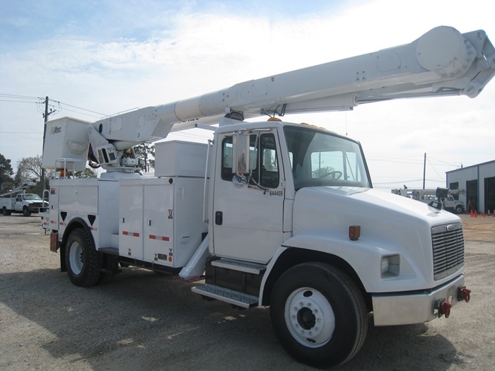 Bucket truck with cruise control.