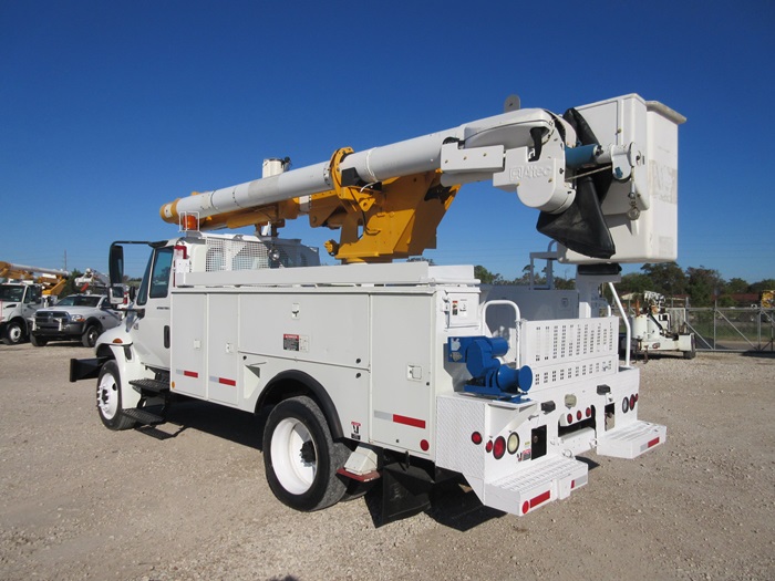 Over center bucket truck for sale.