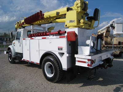 Digger truck with ridding console.
