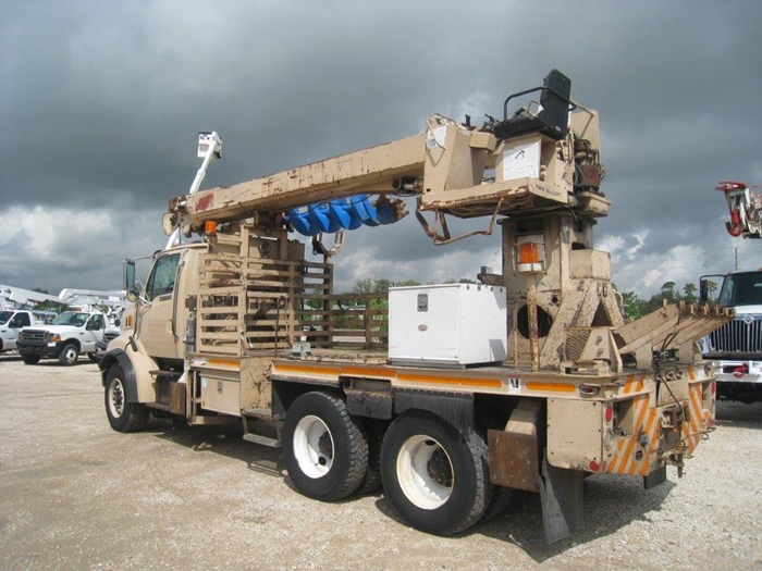 Digger truck with spot lights.