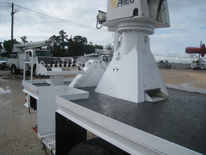 Rear Stand Up Controls on Digger Truck.