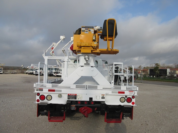 Digger truck with remote controls.