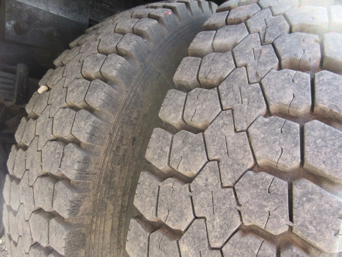 Digger truck tires.