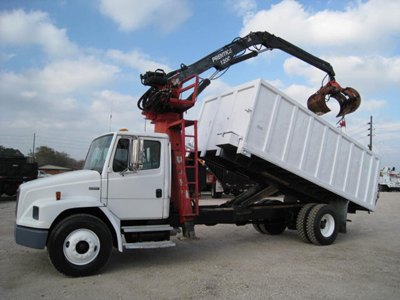 Dump truck with 18' bed.